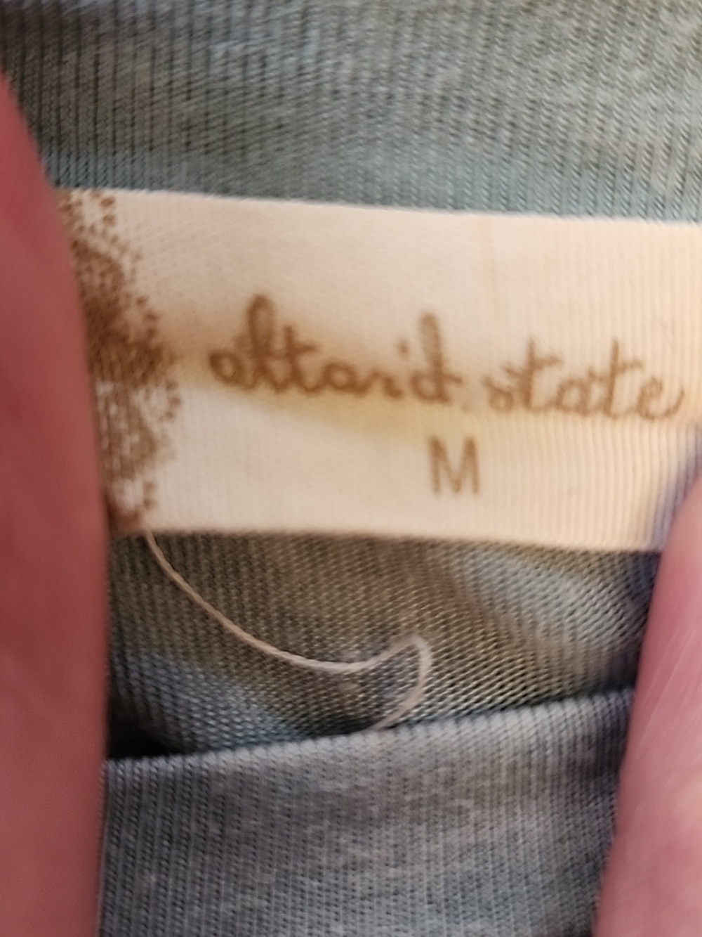 NWOT Altar'd State Washed Chambray Light Blue Short Sleeve Crewneck Tee - Picture 6 of 12